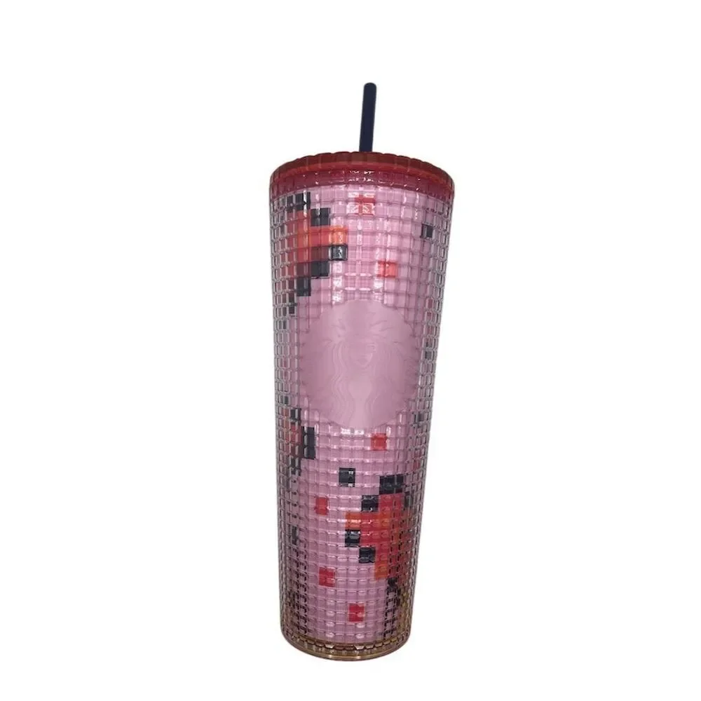 Starbucks Valentine's Day Pixel Hearts Tumbler Multicolor 2025 Edition